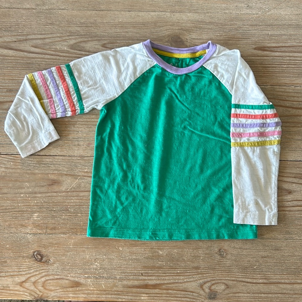 Mini Boden Raglan Striped Shirt